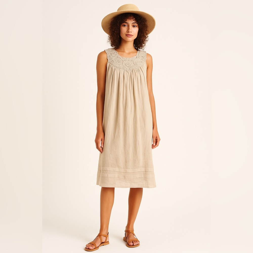 NICOLE FAHRI 100% Ramie Dress